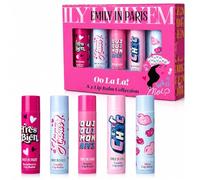 Corsair Toiletries Emily in Paris Lip Balm Gift Set - Raspberry, Vanilla, Matcha, Vanilla & Mint Flavours, Pack of 5