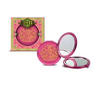 Corsair Toiletries Wicked Compact Mirror - Glinda - Pink Double-Sided Folding Makeup Mirror with Gold Crown Design, Travel-Friendly Purse Accessory