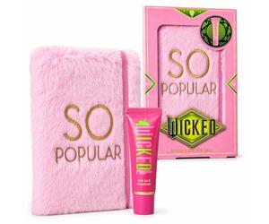 Corsair Toiletries Wicked So Popular Gift Set, Pink Furry Notebook with Hand Balm, Official Merchandise