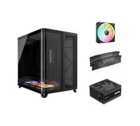 CORSAIR Ultimate Airflow Pro 5400 Kit: Air 5400 ARGB Case, RM1000x PSU, RS120 ARGB Fan, Vengeance 32GB DDR5, great for 4K gaming, advanced content creation, or overclocked builds