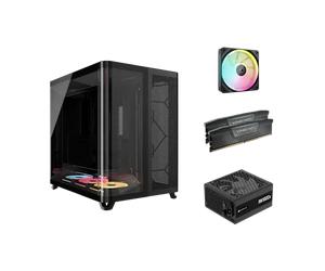 CORSAIR Ultimate Airflow Pro 5400 Kit: Air 5400 ARGB Case, RM1000x PSU, RS120 ARGB Fan, Vengeance 32GB DDR5, great for 4K gaming, advanced content creation, or overclocked builds