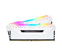 Corsair Vengeance RGB Pro 16GB Memory Kit (2 x 8GB), DDR4, 3200MHz (PC4-25600), CL16, XMP 2.0, White