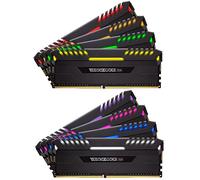 Corsair Vengeance RGB 64 GB (8 x 8 GB) DDR4 3200 MHz C16 XMP 2.0 Enthusiast RGB LED Illuminated Memory Kit - Black