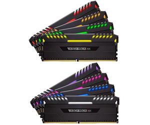 Corsair Vengeance RGB 64 GB (8 x 8 GB) DDR4 3200 MHz C16 XMP 2.0 Enthusiast RGB LED Illuminated Memory Kit - Black