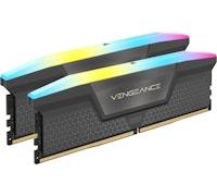 CORSAIR VENGEANCE RGB DDR5 96GB (2x48GB) DDR5 6000MHz CL30-36-36-76 1.40V AMD EXPO & Intel XMP Desktop Computer Memory - Grey (CMH96GX5M2B6000Z30)