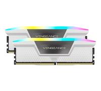 Corsair VENGEANCE RGB DDR5 64GB (2x32GB) 6000MHz C36 Intel Optimised Desktop Memory (Dynamic Ten-Zone RGB Lighting, Onboard Voltage Regulation, Custom XMP 3.0 Profiles, Tight Response Times) White