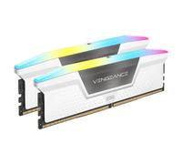 CORSAIR VENGEANCE RGB DDR5 RAM 32GB (2x16GB) 6000MHz CL36 Intel XMP iCUE Compatible Computer Memory - White (CMH32GX5M2E6000C36W)