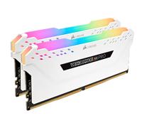 Corsair Vengeance RGB Pro 16GB Memory Kit (2 x 8GB), DDR4, 3200MHz (PC4-25600), CL16, XMP 2.0, White
