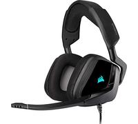 Corsair VOID ELITE RGB USB Gaming Headset (7.1 Surround Sound, Optimised Omnidirection Microphone, Customisable RGB Lighting, Microfibre Mesh Fabric Earpads, Aluminium Construction) - Black
