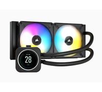 Corsair Wasserkühler ICue H100i Elite LCD Processor All-in-one liquid cooler 12 cm Black 1 pc(s)