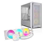 Corsair White Component Bundle - 4000D Frame Case + Nautilus 360 RS ARGB Cooler