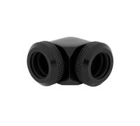 Corsair Hydro X Series, XF Hardline 90 Degree 12 mm OD Fittings Twin Pack (Solid Brass Durability, Quality Finish, Double O-Ring Hardline Compression Design, Easy 12 mm Diameter Tubing Fitting), Black
