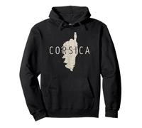 Corse Map Word Art - Corsica France Souvenir Pullover Hoodie