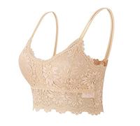 Corset Bra Front Cross Side Buckle lace Bras Front Fastening Bras for Seniors Ladies Bras Women's Bras Non Wired Cotton 34h Bra Bikini Set Mid Waisted Bottom Floral CrissBack Tie