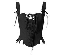 Corset Plus Size, Lace Up Boned Overbust Corset Bustier Lingerie Floral Lace Up Plus Size Bustier Lingerie Bodyshapers Ruffle Trim Waist Underbust Sexy Bodysuit Christmas, Pirate Party, Wedding