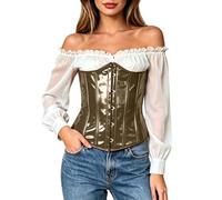 Corset Too, Shaping Cincher Corsets Steel Boned Waist Trainer Glossy Latex Bodysuit Slimming Underbust Bustier For Control Firm
