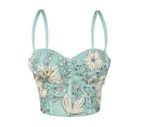 Corset Tops for Women Backless Lace Up Bustier Crop Tank Top Helloween Sleeveless Spaghetti Strap Sexy Summer Going Out Top Corset Tops for Women Crop Tank Backless Lace Up Bustier