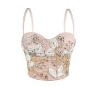 Corset Tops for Women Backless Lace Up Bustier Crop Tank Top Helloween Sleeveless Spaghetti Strap Sexy Summer Going Out Top Corset Tops for Women Crop Tank Backless Lace Up Bustier