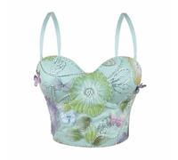 Corset Tops for Women Backless Lace Up Bustier Crop Tank Top Helloween Sleeveless Spaghetti Strap Sexy Summer Going Out Top Corset Tops for Women Crop Tank Backless Lace Up Bustier