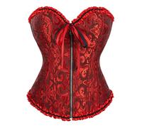 Corset Tops for Women Lace Waist Push up Bodysuit Sexy Boned Overbust Corset Lingerie Bodyshaper Top Shapewear Black White Pink Blue Corsets