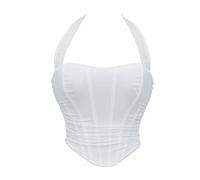 Corset Tops for Women with Sleeves Halter Neck Bustier Tank Overlay Sexy Costumes Bridal Wedding Lingerie Red Corset Waist Cincher Sexy Gothic Boned Overbust Vintage Renaissance Medieval Brocade