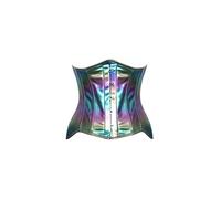 CorsetsNmore Women’s Rainbow Leather Underbust Sparkle Corset Gothic Costume