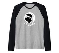 Corsica Corsica Lovers Moorish Head 2A 2B Gang T-Shirt Raglan Baseball Tee