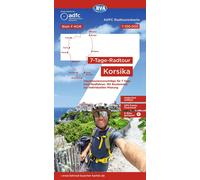 Corsica Cycling Map 7 Day Cycling Tour 1 by Unknown Author | Sheet Map | 2025