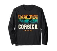 Corsica France Beach Sunset Design Long Sleeve T-Shirt