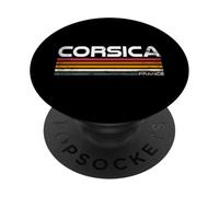 Corsica France Retro Palm Sunset Tropical Beach PopSockets Adhesive PopGrip