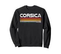 Corsica France Retro Palm Sunset Tropical Beach Sweatshirt