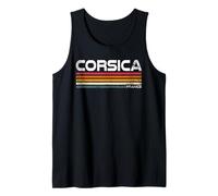 Corsica France Retro Palm Sunset Tropical Beach Tank Top