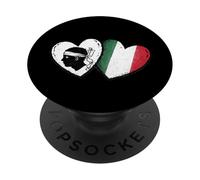 Corsica Italy Flag Heart Corsican Pride Island Design PopSockets Adhesive PopGrip