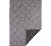 Corsica Reversible Black Rug Indoor - Outdoor - 80X150 cm