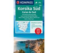 Corsica South 3-Set + Activ Guide D/F (2251): inklusive Karte zur offline Verwendung in der KOMPASS-App. Fahrradfahren.