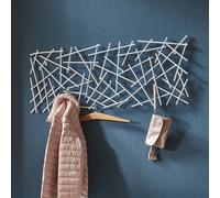 corsicana large metal wall hung coat rack in white