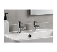 Corso Bathrooms Enfield Chrome Basin Taps (Pair) Hot And Cold Separates