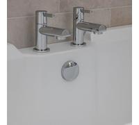 Corso Bathrooms Enfield Chrome Bath Taps (Pair) Hot And Cold Separates