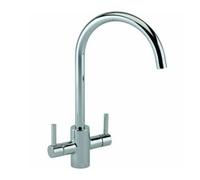Corso Bathrooms Evolution Polished Chrome Twin Lever Kitchen Mixer