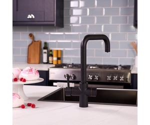 Corso Bathrooms Impromta Biometric Fingerprint 3-In-1 Boiling Hot Water Tap Matt Black