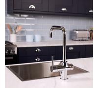 Corso Bathrooms Impromta Biometric Fingerprint 3-In-1 Kitchen Tap Kit Square Neck Chrome Finish