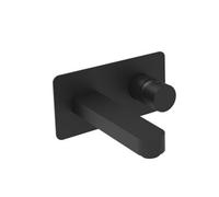 Corso Bathrooms Kaka Matt Black Wall Mounted Basin Or Bath Filler - Manufacturer Guarantee