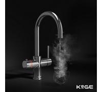 Corso Bathrooms Koba 98C Boiling Water Tap 3-In-1 Swan Spout Chrome With Tank And Filter