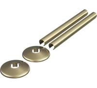 Corso Bathrooms Luxury Brushed Brass 15mm Radiator Pipe Covers & Collars Easy Clip-On Metal Set