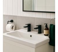 Corso Bathrooms Mura Basin Taps (Pair) Matt Black Finish