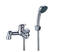 Corso Bathrooms Tide Chrome Bath Shower Mixer Inc Hose, Handset And Wall Bracket