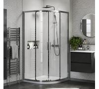Corso Bathrooms Waltham 2 Door Quadrant 800mm X 800mm - 6mm Glass - Chrome Profile