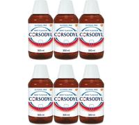 Corsodyl Antibacterial Mouthwash Alcohol Free 300ml x 6