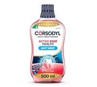 Corsodyl Mouthwash Active Gum Health Daily – Fluoride, Alcohol Free, Soft Mint – 500 ml