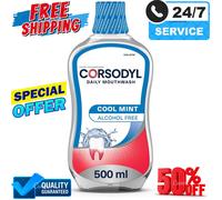 Corsodyl Daily Gum Care Mouthwash Alcohol Free Cool Mint, 500ml (Pack of 1)